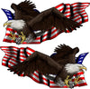 amerian flag eagle decals kit for large trailers 